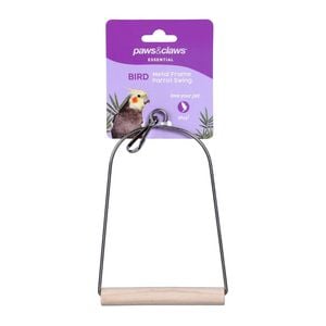 Paws & Claws Metal Frame Parrot Swing 8X15cm