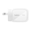 Belkin BoostCharge GaN 3-Port Wall Plug Charger W/ USB-C Output 70W White