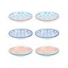 Nicola Spring Patterned Dipping Dishes - Small Bowls for Rice, Soy Sauce & Olive Oil, 10cm - Set of 6