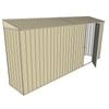 Build-a-Shed 0.8 x 4.5 x 2m Skillion Single Hinged Side Door Shed - Cream