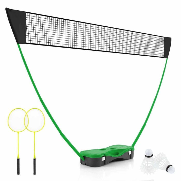 Costway Badminton Tennis Net Set Portable Foldable Volleyball Kit