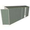Build-a-Shed 0.8 x 4.5 x 2m Skillion Single Hinged Door Shed with Single Sliding Side Door - Green