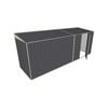 Build-a-Shed 1.5 x 5.2 x 2m Single Hinged Side Door Skillion Shed - Grey