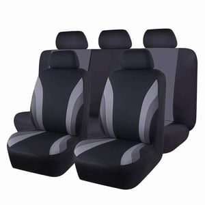 Catzon Car Seat Covers Full Set Vehicle Front And Rear Seat Protectors For Suvs Trucks-gray