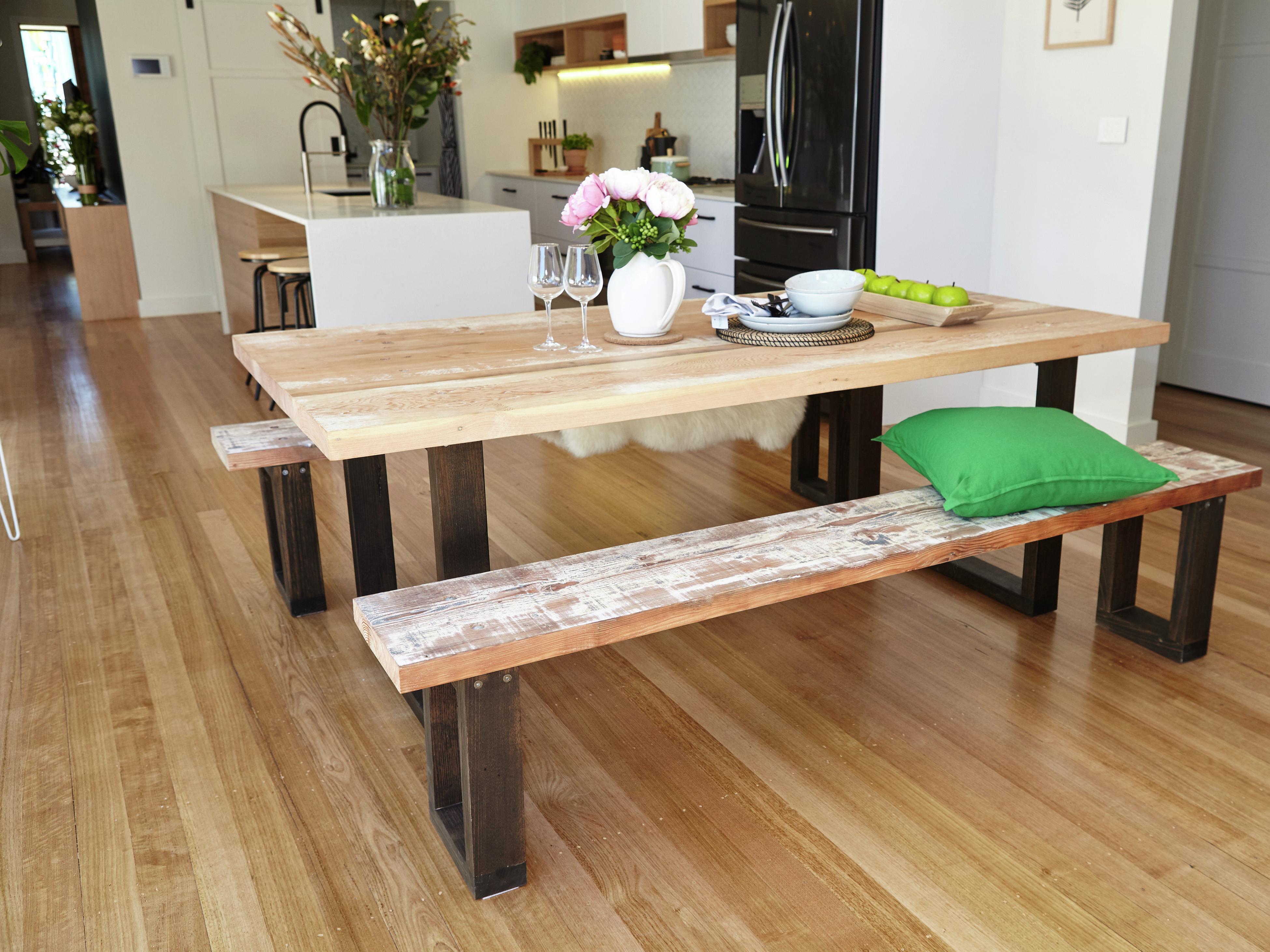 Table with bench seating sale