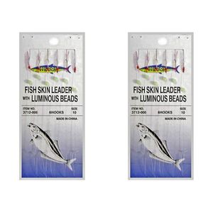 2x Surecatch Wilson Bait Jig - Fish Skin Fishing Rig 6 Hook - Size 10
