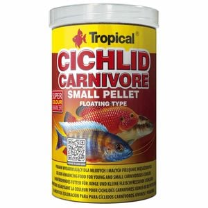Tropical Fish Food Cichlid Carnivore Small Pellet 1000ml
