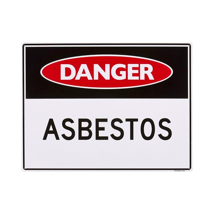 Sandleford 450 x 600mm Asbestos Plastic Sign