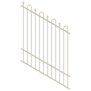 ProtectorAl 350 - 1200 x 1500mm Raked 16-30º Surfmist Loop And Spear Top Pool Fence Panel