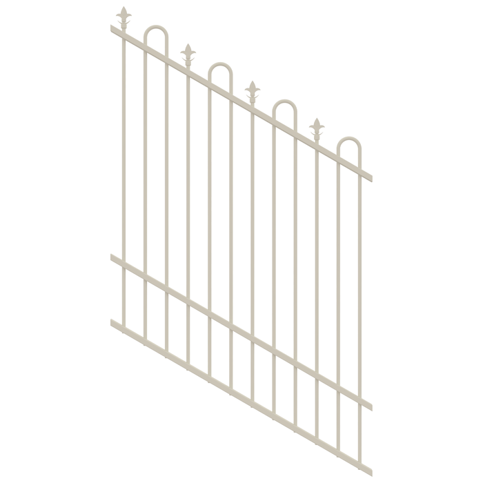 ProtectorAl 350 - 1200 x 1500mm Raked 16-30º Surfmist Loop And Spear Top Pool Fence Panel