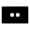 HPM LINEA 2 Gang Coverplate - Black