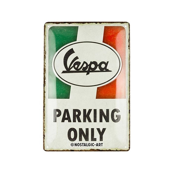 Nostalgic-Art Vespa - Parking Only Metal Decorative Sign Medium 20x30x0.5cm