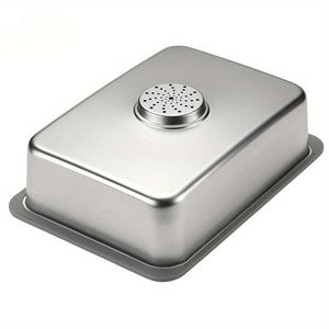 Rectangular Stainless Steel Camping Sink With Wooden Lid