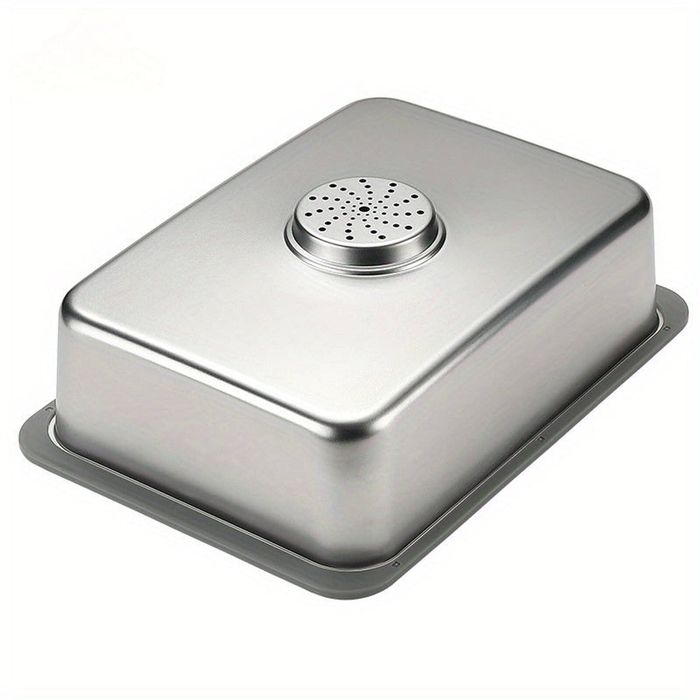 Rectangular Stainless Steel Camping Sink With Wooden Lid