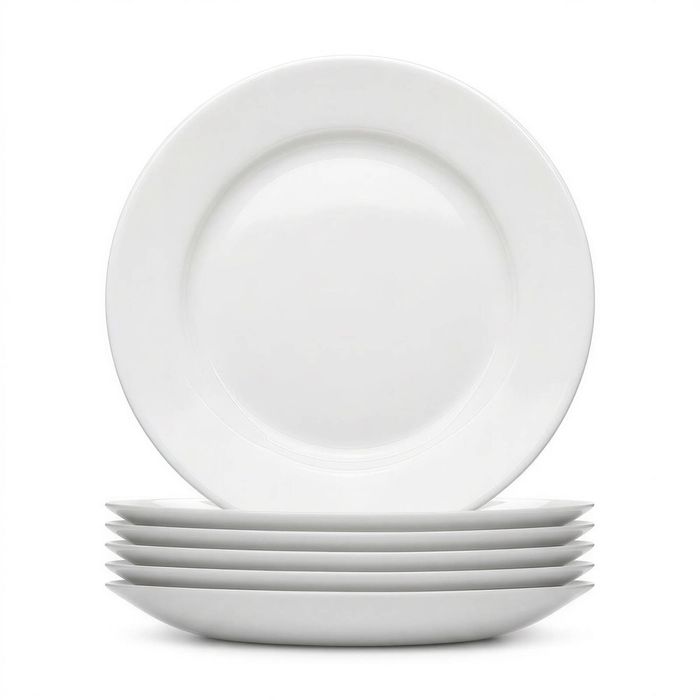 Argon Tableware Round Opalware Dessert Plates - 19cm - White - Pack of 6