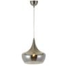 Telbix Landy Vintage Pendant Hanging Lamp Light Glass Nickel Smoke
