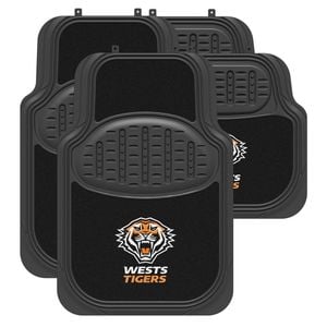 West Tigers Official Nrl Universal Rubber Car Floor Mats Carpet