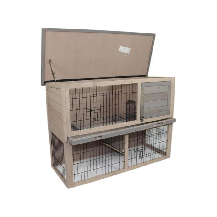 Yes4pets Double Storey Rabbit Hutch Guinea Pig Cage , Ferret Cage W Pull Out Tray