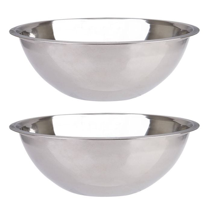 2PK Appetito Stainless Steel Mixing Bowl 32cm/5.5L - Silver