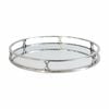 SS Collective Decorative Round Mirror Tray With Cross Detailing 38x4.5cm