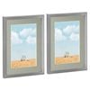 Nicola Spring Photo Frames with A5 Mount - A4 (8" x 12") - Grey - Pack of 2
