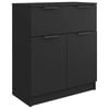 vidaXL Sideboard Black Engineered Wood Storage Console Cabinet Home Organiser
