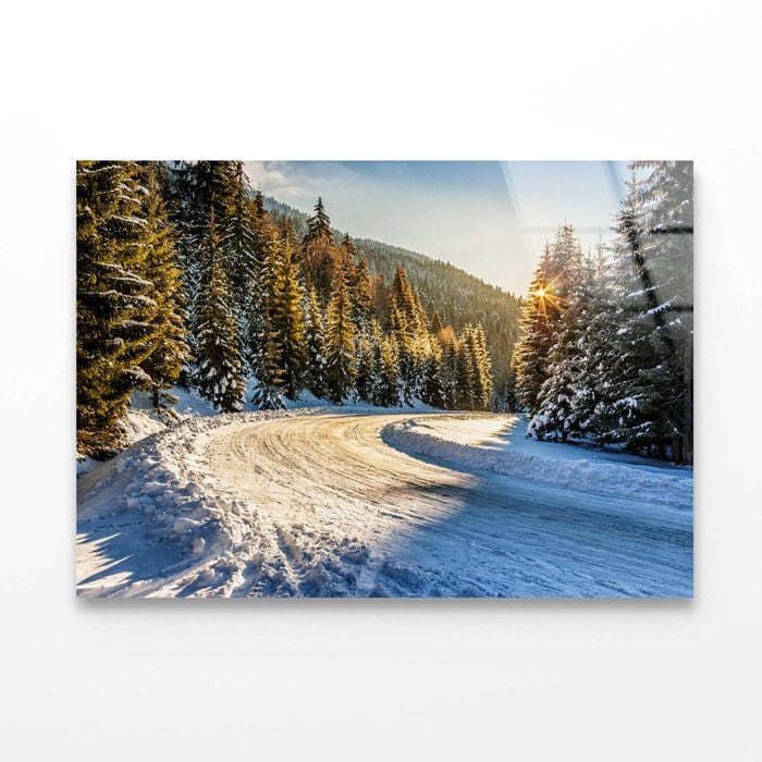 Snowy Road   Print 100% Australian Made 120 x 90cm  (Acrylic)