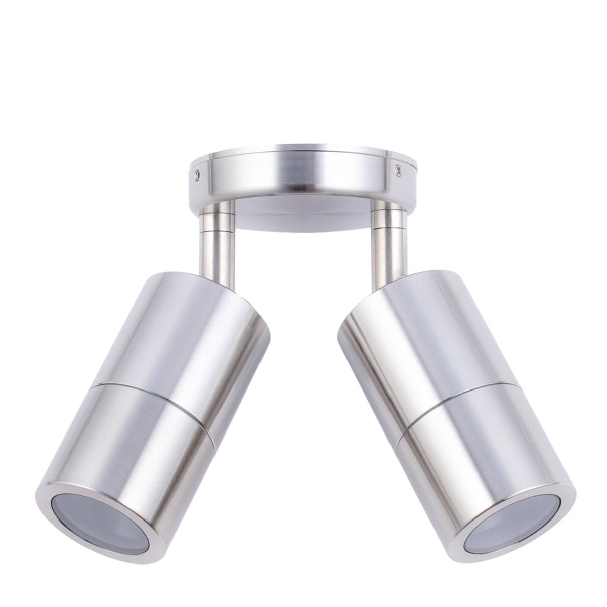 CLA Lighting GU10 Exterior Wall Pillar 2-Light Adjustable Spot Light ...
