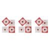 3x 4pc LVD Porcelain Coasters Folk Home/Kitchen Decor 10cm Square
