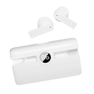 Laser True Wireless Earbuds with Powerbank Case (White)