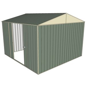 Build-a-Shed 3.0 x 3.0 x 2.3m Gable Double Sliding Side Door Shed - Green