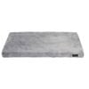 Baxter Bone Grey Faux Fur Plush Removable Cover Crate Mat - Large
