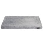 Baxter Bone Grey Faux Fur Plush Removable Cover Crate Mat - Large