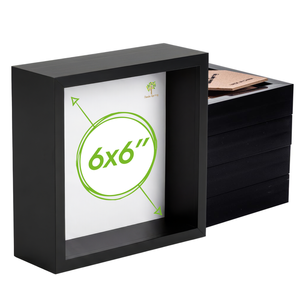Nicola Spring 5 Piece Box Photo Frame Set - 6 X 6 Square Acrylic Frame