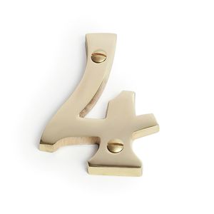 Sandleford 75mm Brass Numeral 4