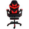 Sarantino Cueva Reclining High Back Office Gaming Chair with Retractable Footrest Office Computer Seating Black Red
