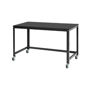 Costway rolling computer desk modern writing desk movable workstation w/universal wheels for home office