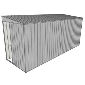 Build-a-Shed 1.5 x 4.5 x 2m Sliding Door Tunnel Shed without Side Doors - Zinc