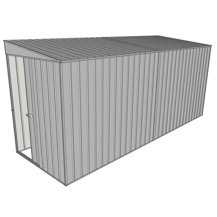 Build-a-Shed 1.5 x 4.5 x 2m Sliding Door Tunnel Shed without Side Doors - Zinc