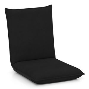 Costway Lazy Sofa Bed Floor Chair Foldable Floor Chair w/Reclining Function Black