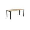 Olg Axis Table 4 Leg Black Frame New Oak Smooth Top L1600mm X W750mm