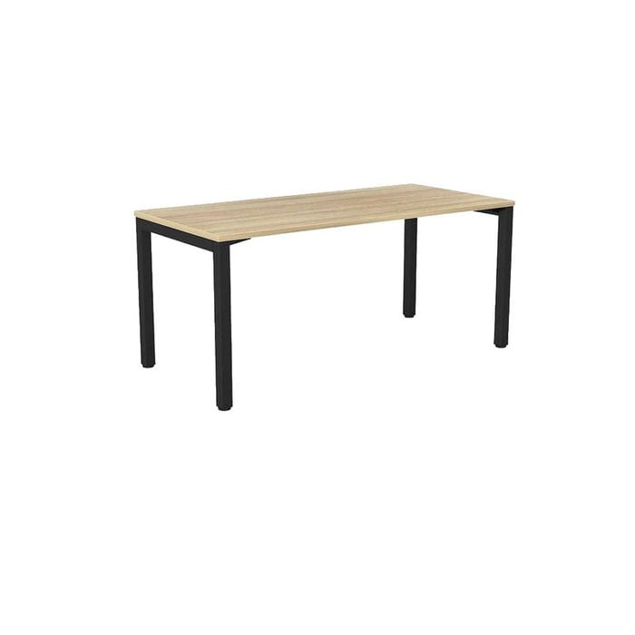 Olg Axis Table 4 Leg Black Frame New Oak Smooth Top L1600mm X W750mm