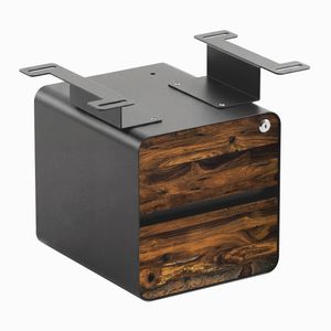 Desky Minimal Under Desk Cabinet Space Grey Frame