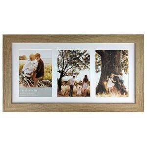 Frankie & Me Wooden Collage 5x7'' Triple Picture Frame Home/Office Decor Oak