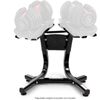 Powertrain Heavy Duty Ergonomic Adjustable Dumbbell Stand Weight Plate Rack Holder for Home Gym Strength Workout