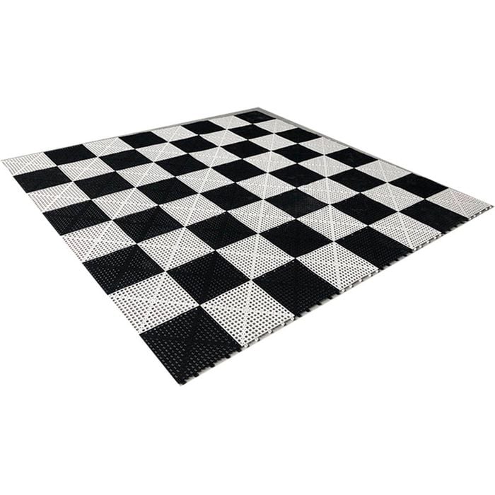 Commercial Grade Roll Up 1.6m X 1.6m Rubberised Chess Board - Tile Pack Only (64 Parts)