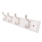 Syneco White Board 4 Hooks Coat Rack