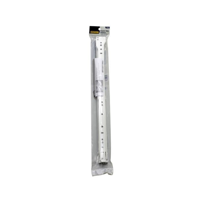 Syneco 450mm White Drawer Slides - 1 Pair