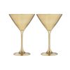 Tempa Aurora 2 Piece Martini Glass Set 190ml  18X11.6X11.6cm  - Gold