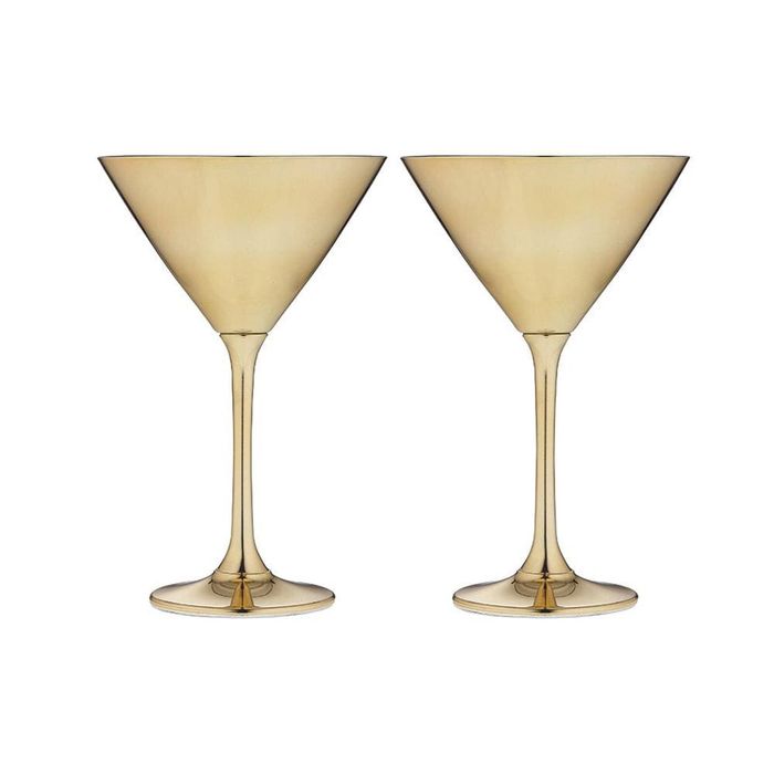 Tempa Aurora 2 Piece Martini Glass Set 190ml  18X11.6X11.6cm  - Gold